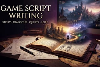 write your game script story dialogue lore quests and rpg narrative