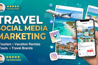 travel agency social media marketing manager tourism flyer tour vacation rental