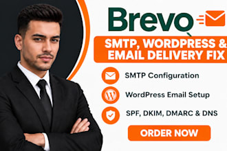 fix brevo SMTP wordpress email deliverability spf dkim dmarc and dns setup