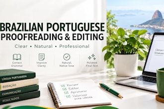proofread and edit your brazilian portuguese text