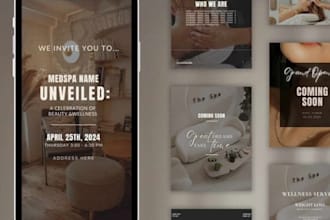design instagram sales announcement post, countdown ads for med spa brands