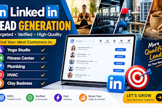 yoga studio fitness center plumbing hvac clay business linkedin lead generation