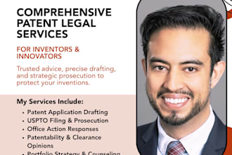 draft file and prosecute your US patent application at the uspto