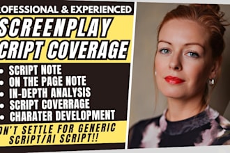 read, provide script feedback coverage analysis movie script screenplay tvpilot
