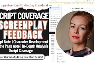 read, provide script feedback coverage analysis movie script screenplay tvpilot