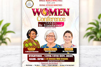 design professional church and event flyers