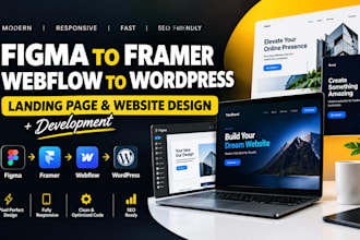 fix figma to framer webflow to wordpress landing page website design developer