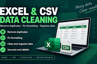 clean and organize your excel or CSV data