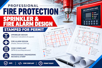 do professional fire protection, sprinkler, fire alarm design stamped for permit