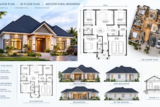 do autocad 2d floor plan 3d floor plan design and architectural 3d rendering