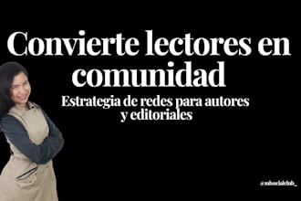 haré crecer la comunidad de lectores de tu libro en redes