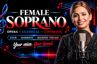 record professional female soprano vocals for your opera song
