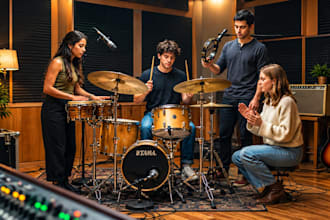 record professional acoustic drums, percussion and live drum track