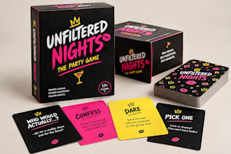custom party card game, couple card, drinking card, adult card game design box