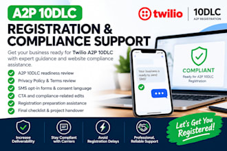 a2p 10dlc registration website compliant twilio a2p 10dlc