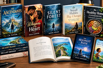 do book cover design, kdp paperback cover design, ebook, hardcover cover design