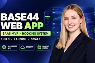 build a custom base44 web app, base44 vibe coded app, saas mvp or booking system