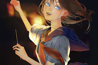 draw anime oc illustration