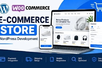 develop woocommerce ecommerce website with wordpress
