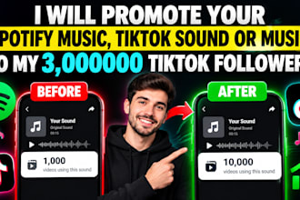 make 3000 post on tiktok using your sound or music