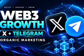 do organic web3 telegram and x marketing, crypto promotion growth
