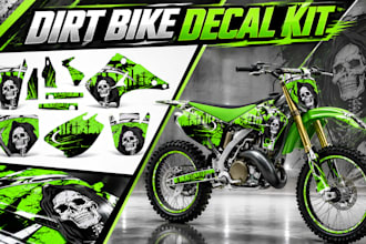 design motorcycle wrap, dirt bike decal kit, mx graphic and custom racing livery