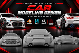 3d car modeling vehicle design car bodykit model  3d rendering for 3d printing