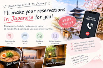 make restaurant and activity reservations in japan for you