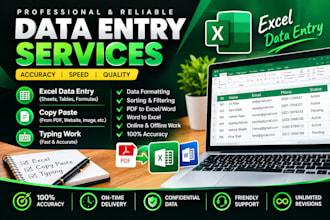 do excel  copy paste, typing  and pdf to excel work