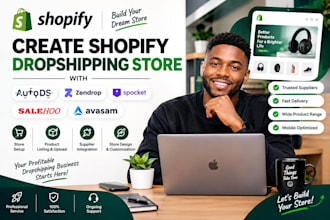 create shopify dropshipping store via autods avasam spocket salehoo zendrop