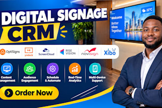 setup digital signage optisigns yodeck screencloud rise vision novisign xibo CRM