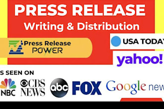 write and submit press release with professional press distribution