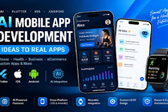 develop ai mobile app flutter app for ios android flutter wearable and fitness