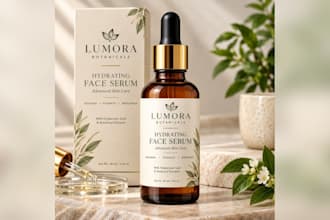 design realistic 3d bottle mockup and product packaging