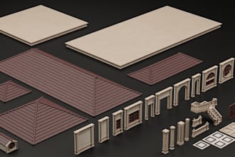 create modular game environment kits and 3d game ready props for ue5 and unity