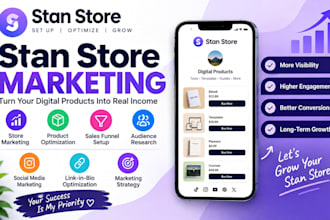 do stan store marketing, sales funnel, digital product promotion and stan