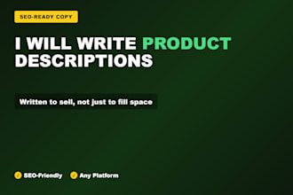 write product descriptions for your online store