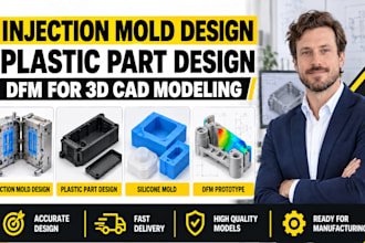 injection mold design plastic mold dfm mold flow cavity manufacturing cad design