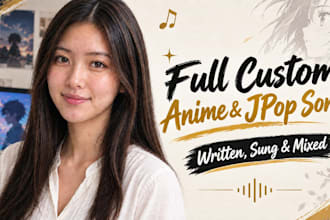 write, sing and professionally mix custom jpop and anime songs