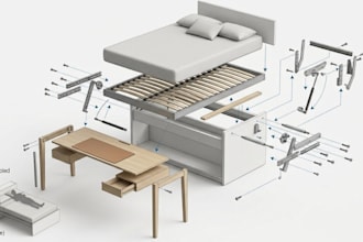 design modern convertible and transforming furniture for small spaces cad