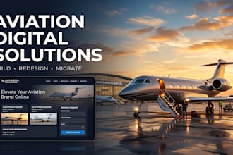 build redesign or migrate an aviation aircraft and flight website