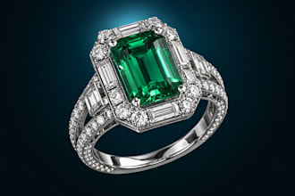 design 3d jewelry modelling cad mode for rings pendants realistic 3d rendering