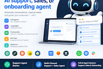 build a custom ai support, sales, or onboarding agent