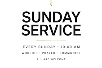 design professional church flyer for sunday service