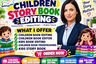 be your children book editor proofread and edit kids storybooks
