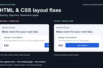 fix HTML and CSS layout issues on your website
