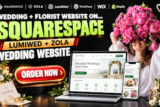 lumiwed zola squarespace wedding ceremony reception aisle flower florist website