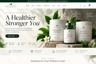 design supplement website peptide website supplement store health supplement