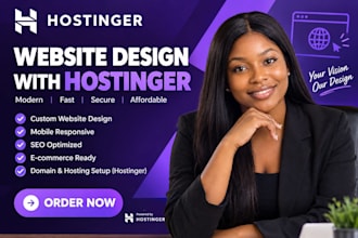 professional hostinger horizons website or landing page