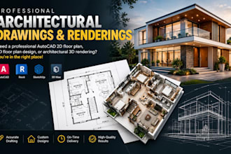 design and draft architectural drawings, floor plans, and blueprints